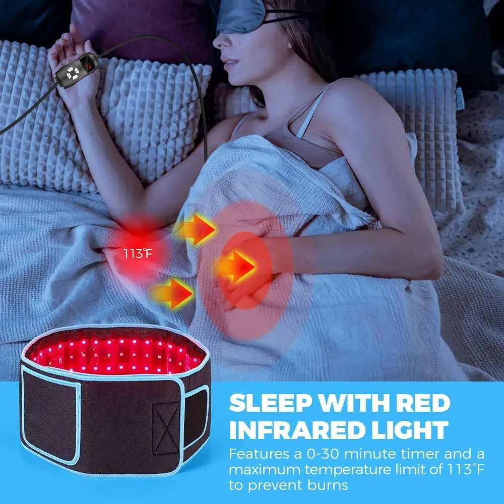 Red and Infrared Light Therapy Belt 660nm 850nm LED Slimming and Muscle Recovery Wrap