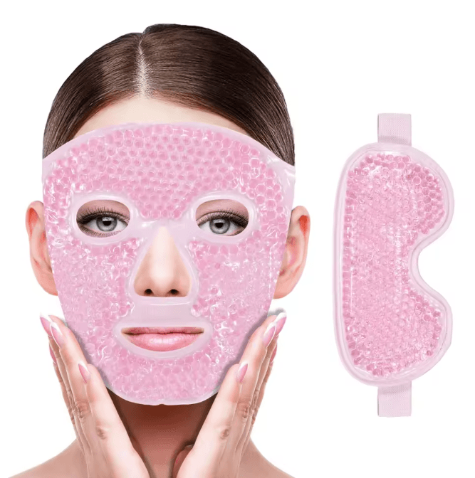 CoolEase Gel Cooling Face and Eye Mask Hot Cold Compress Pack