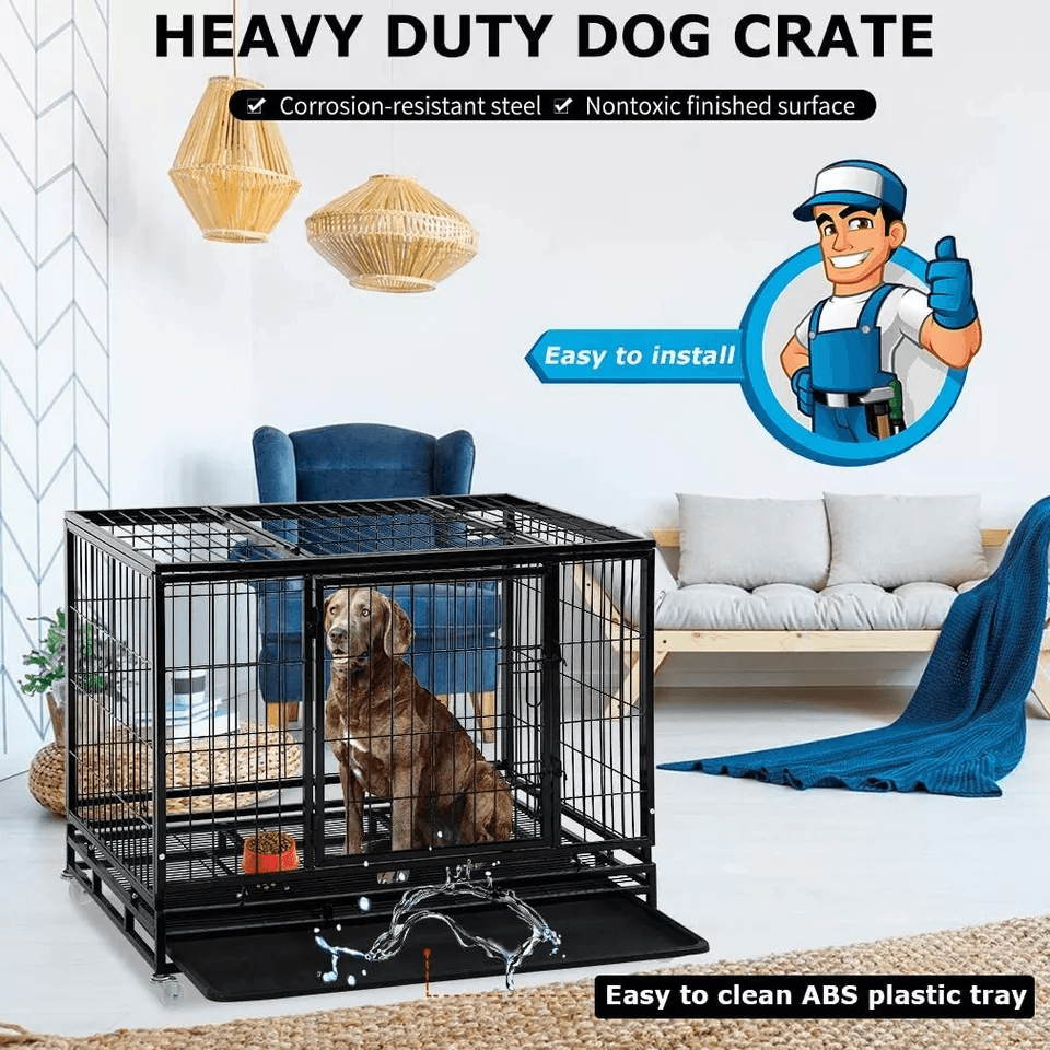 Heavy Duty Large Dog Crate Kennel 48