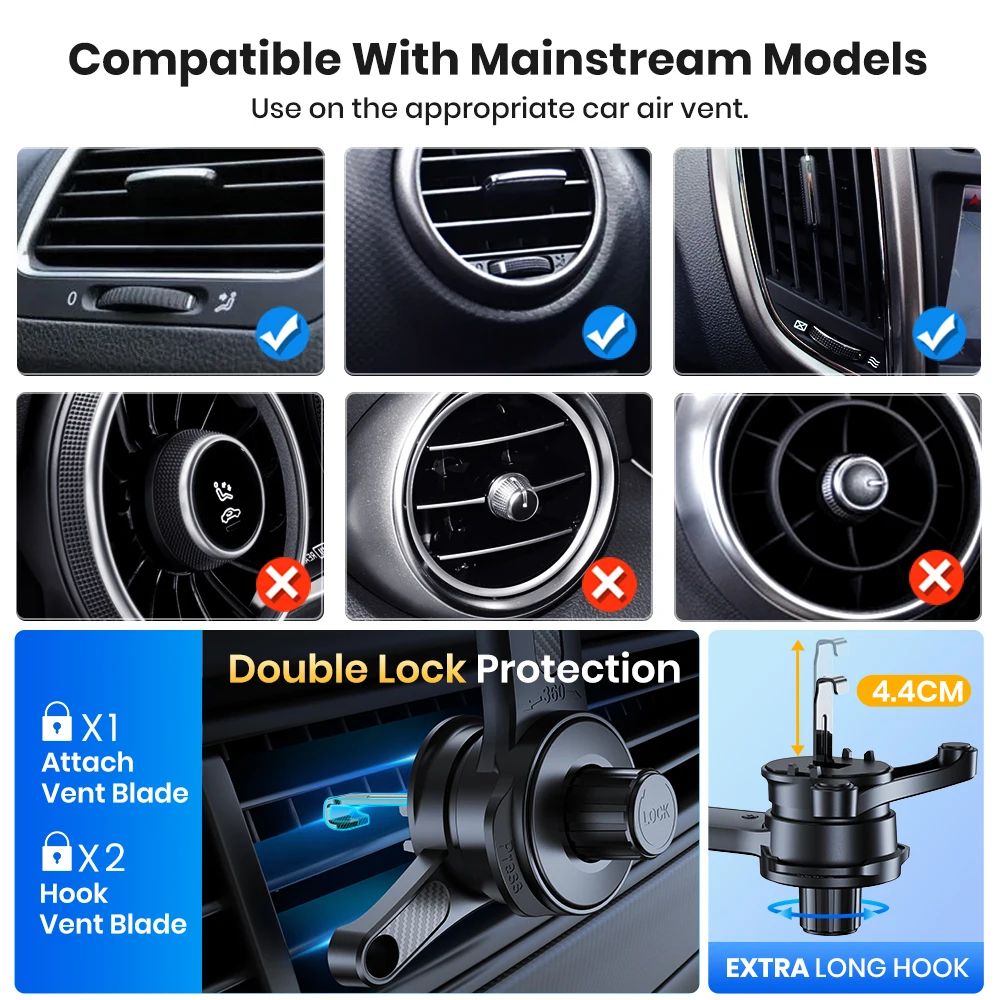MagSafe Magnetic Car Phone Holder Air Vent for iPhone