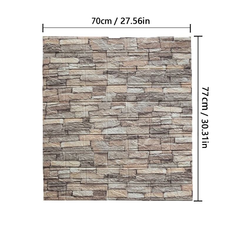 3D Brick Wall Sticker Self Adhesive Waterproof Wallpaper for Home Decor