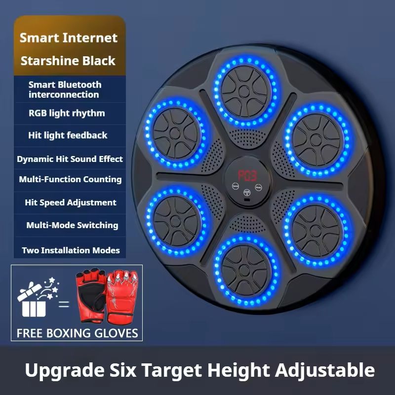 Smart Bluetooth Music Boxing Trainer Wall Mounted Punching Target