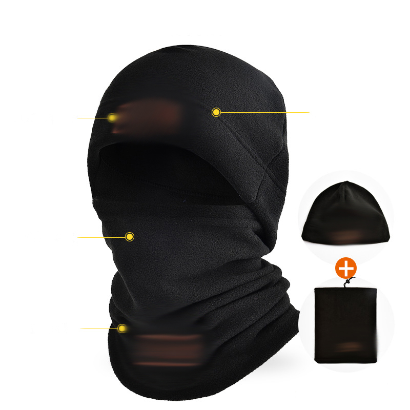 Fleece Neck Warmer and Winter Hat Set for Outdoor Activities