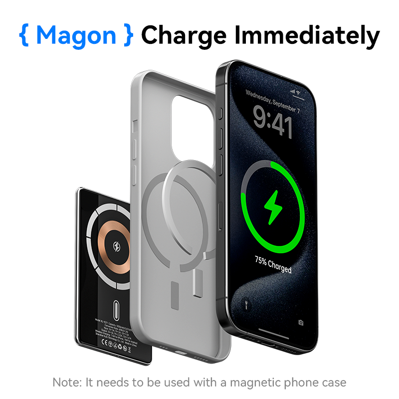 Magnetic Wireless Power Bank Fast Charger