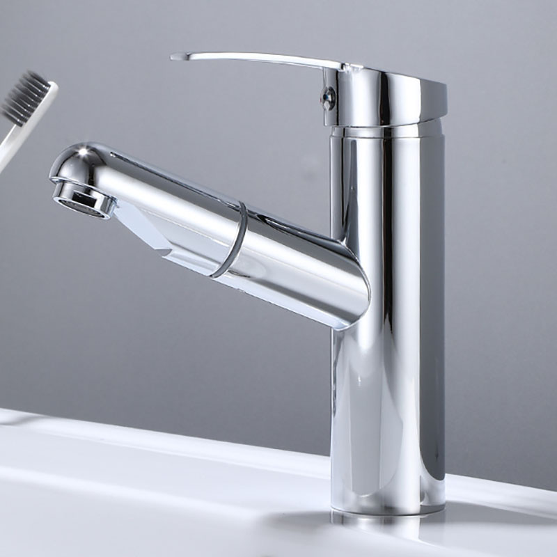 Multifunctional Pull Out Basin Faucet, Hot and Cold Water Faucet with Brass Valve Body, Single Handle Sink Faucet