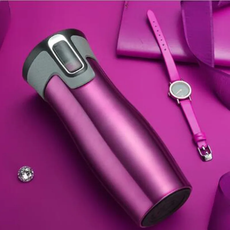Stainless Steel Double Wall Travel Mug Leak proof Thermos Mug Coffee Cups Car Vacuum Insulaltion Thermal Water Bottle