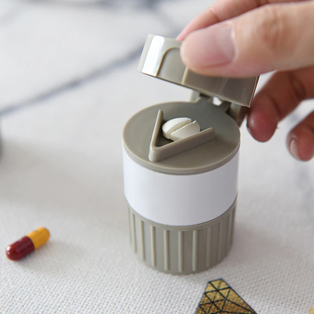 Multifunction Pill Case – 3-in-1 Portable Medicine Cutter, Grinder & Storage | Ideal Health Gift