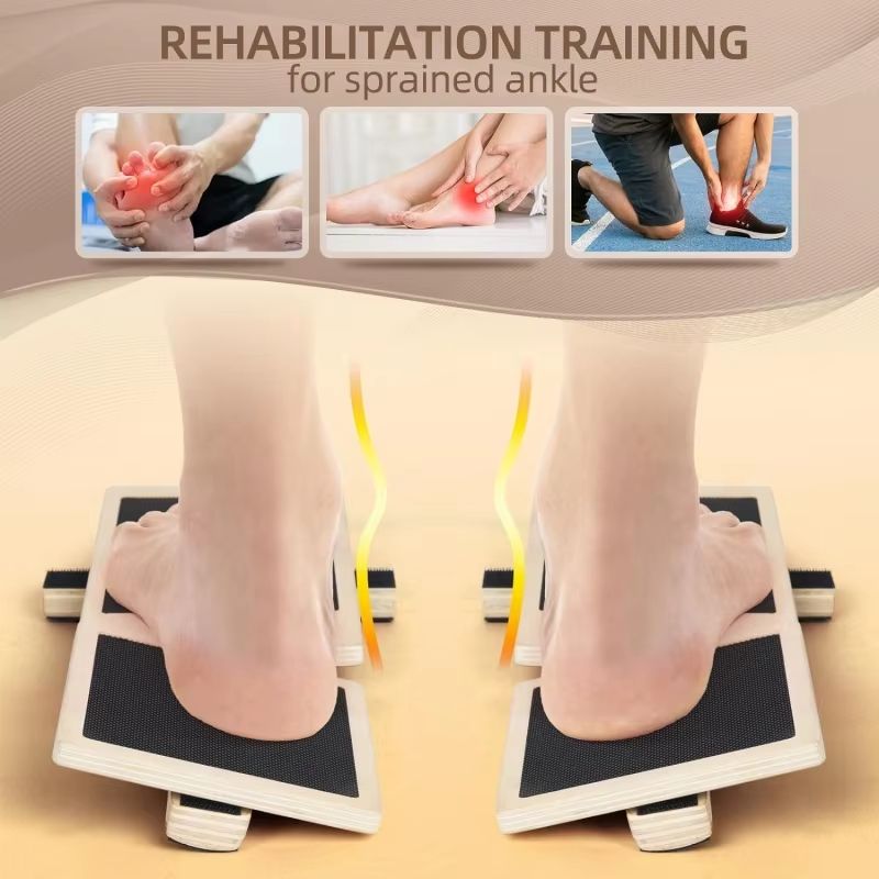 Single Foot Wooden Balance Board Ankle Strengthener and Posture Trainer