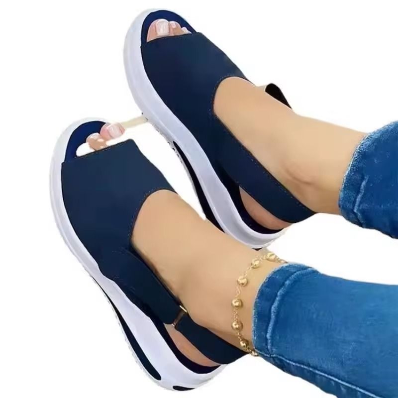 Womens Summer Peep Toe Lightweight Sandals with Breathable Non-Slip Sole