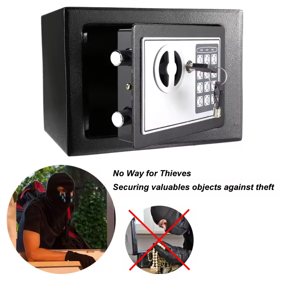 Compact Digital Keypad Safe Box Secure Your Home & Office