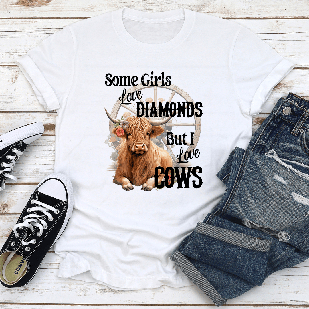 Some Girls Love Diamonds Cows Tee