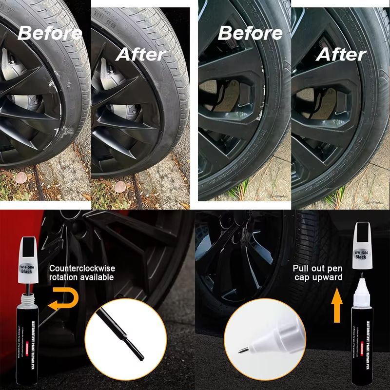 Car Wheel Touch Up Paint Pen Quick Fix for Scratches & Chips Automotive Paint