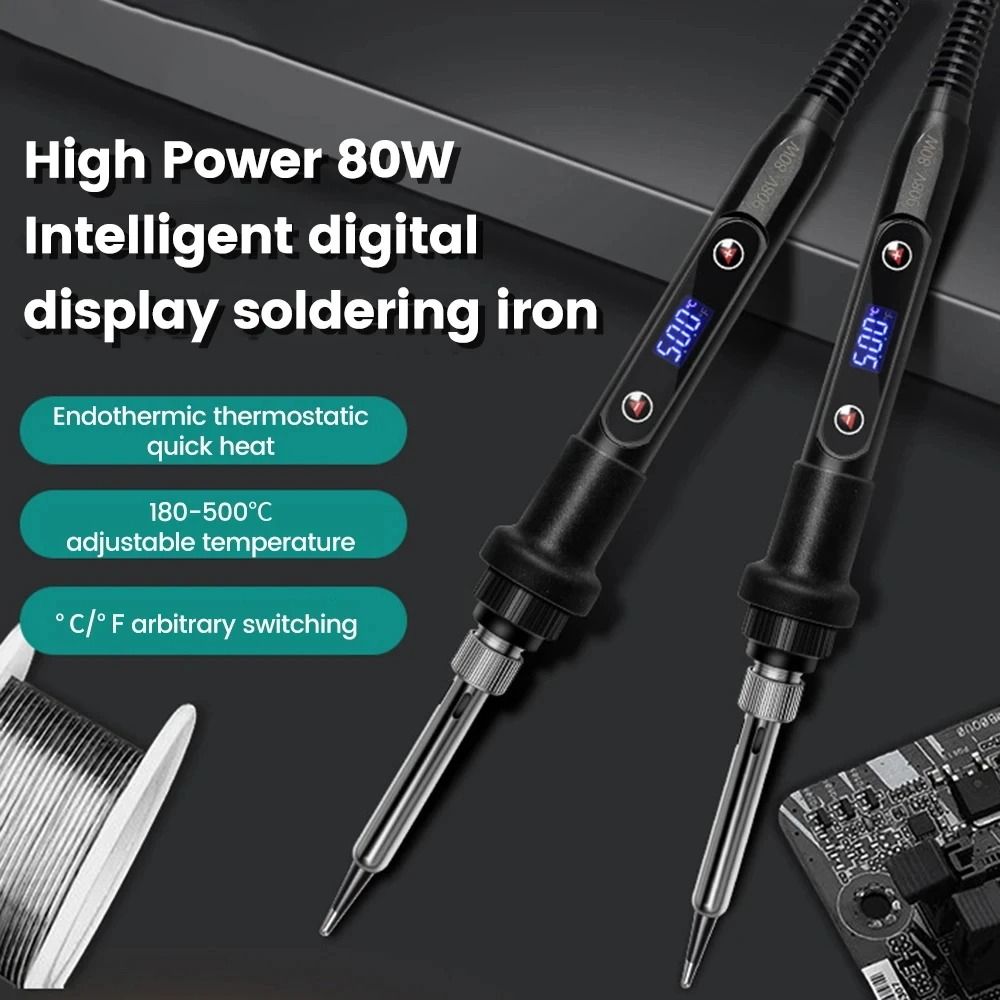 Electric Soldering Iron Kit With LCD Display And Adjustable Temperature