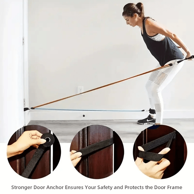11 Piece Resistance Bands Set with Handles and Door Anchor