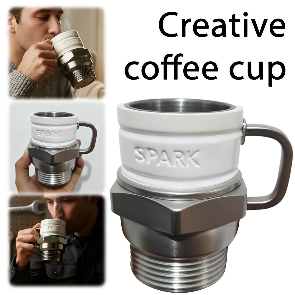 Unique Spark Plug Coffee Mug, Resin Car Enthusiast Cup, Gift for Mechanics