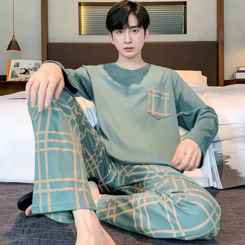 Mens Striped Fleece Pajama Set – Warm Long Sleeve Winter Sleepwear & Loungewear