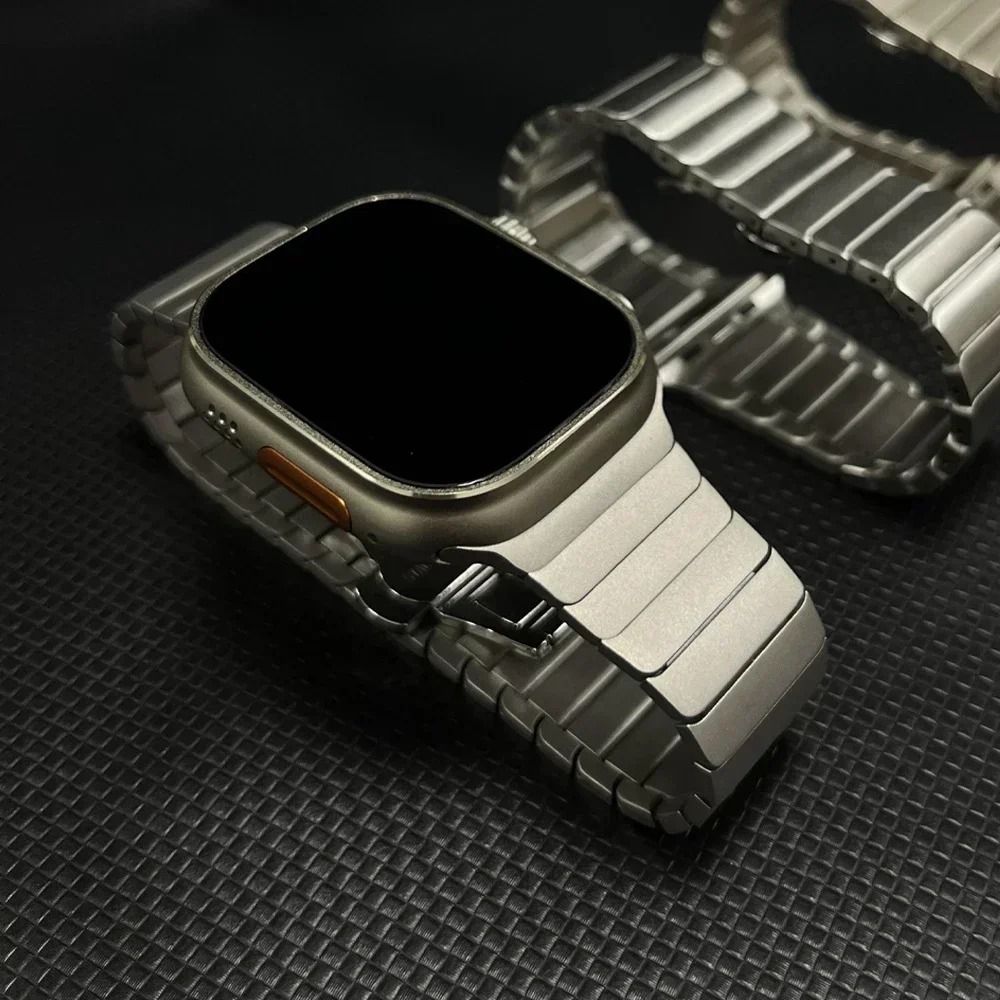 Titanium Tone Stainless Steel Link Bracelet