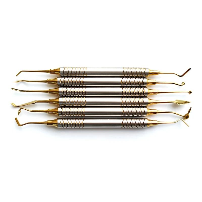 Dental Composite Resin Filling Spatula Set With Titanium Plated Heads