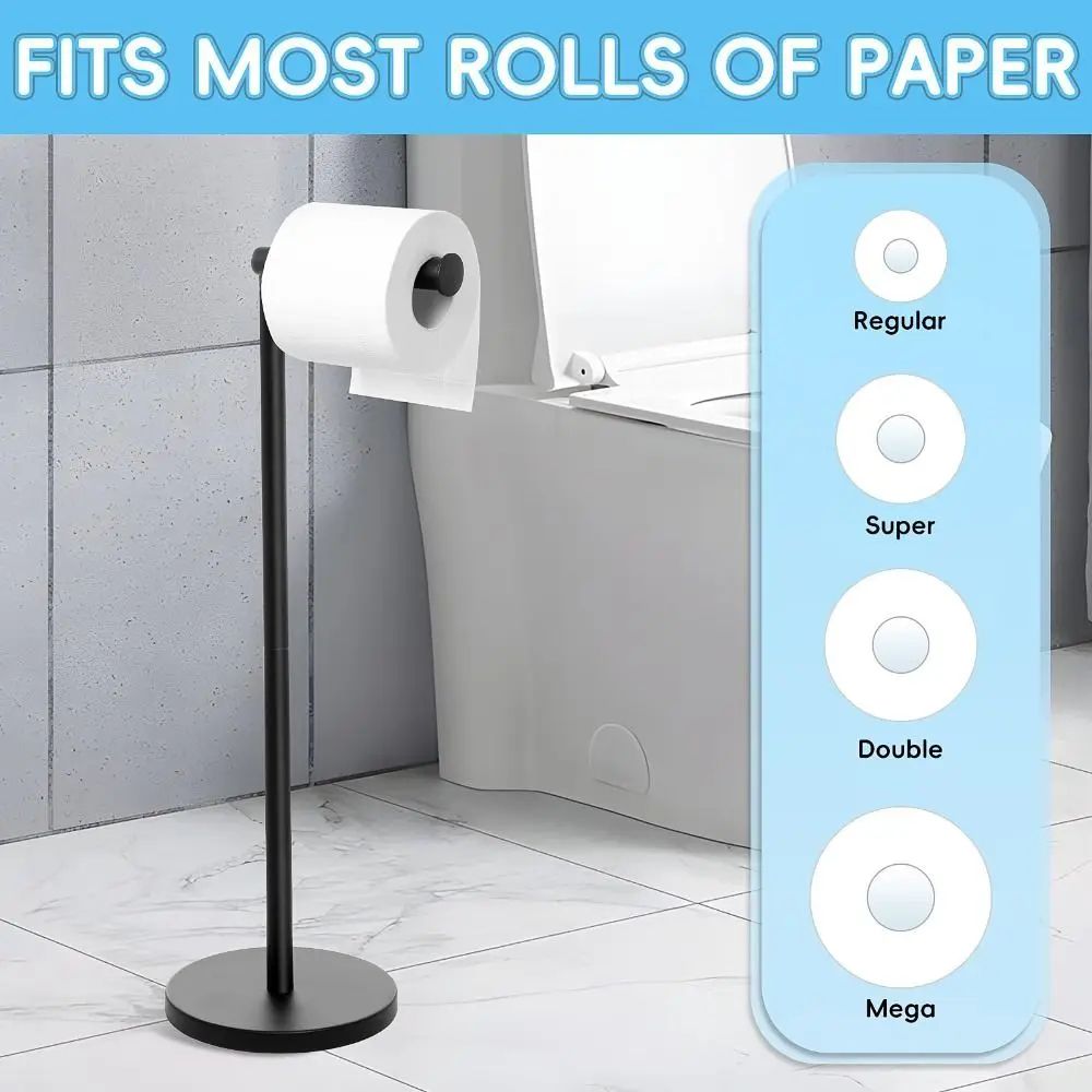 Stainless Steel Freestanding Toilet Paper Holder