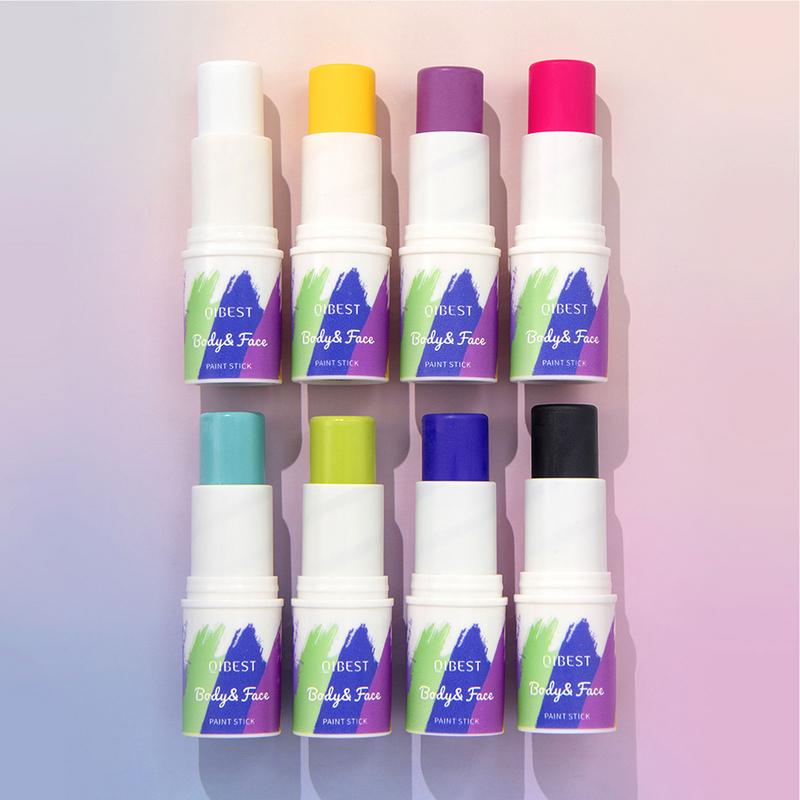 Waterproof 8 Colors Face Body Paint Stick Long-Lasting Sweat-Proof Eye Stick, Rainbow Face Makeup Cosmetics for Festival