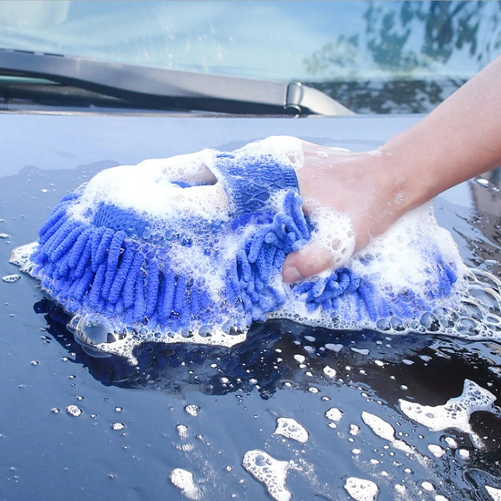 Microfiber Car Wash Glove Chenille Sponge Multi-purpose Detailing Tool