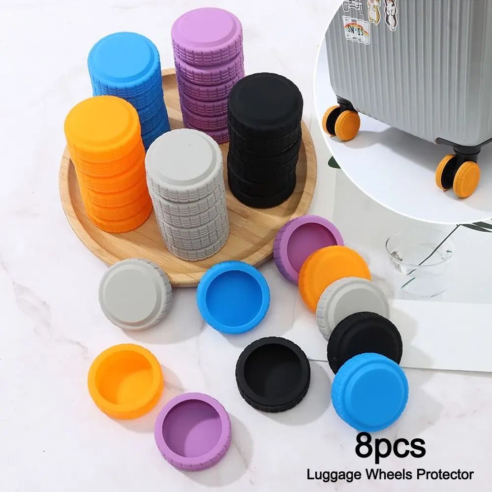 Silicone Silent Luggage Wheel Protector | Noise-Reduction & Wear-Resistant Cover for Trolley Casters