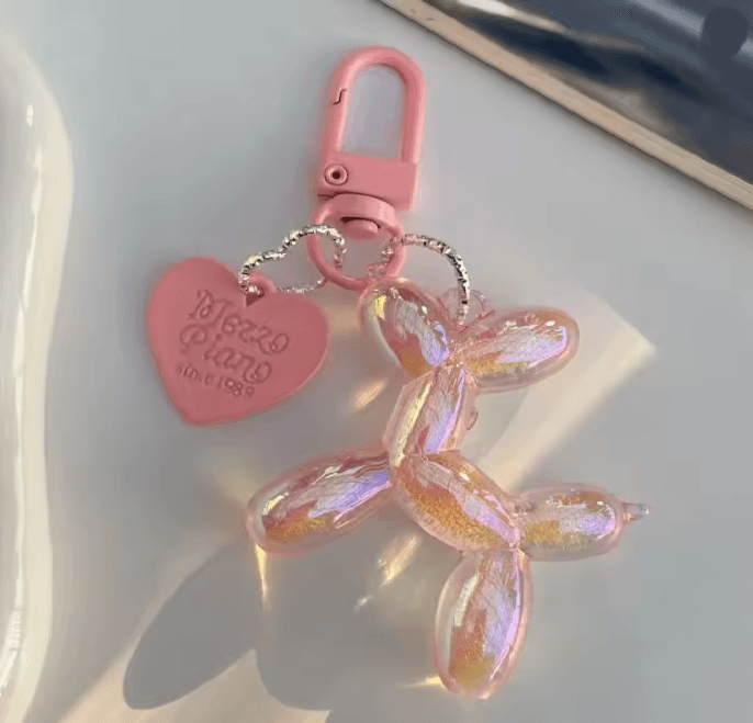 Jelly Balloon Dog Keychain Pendant