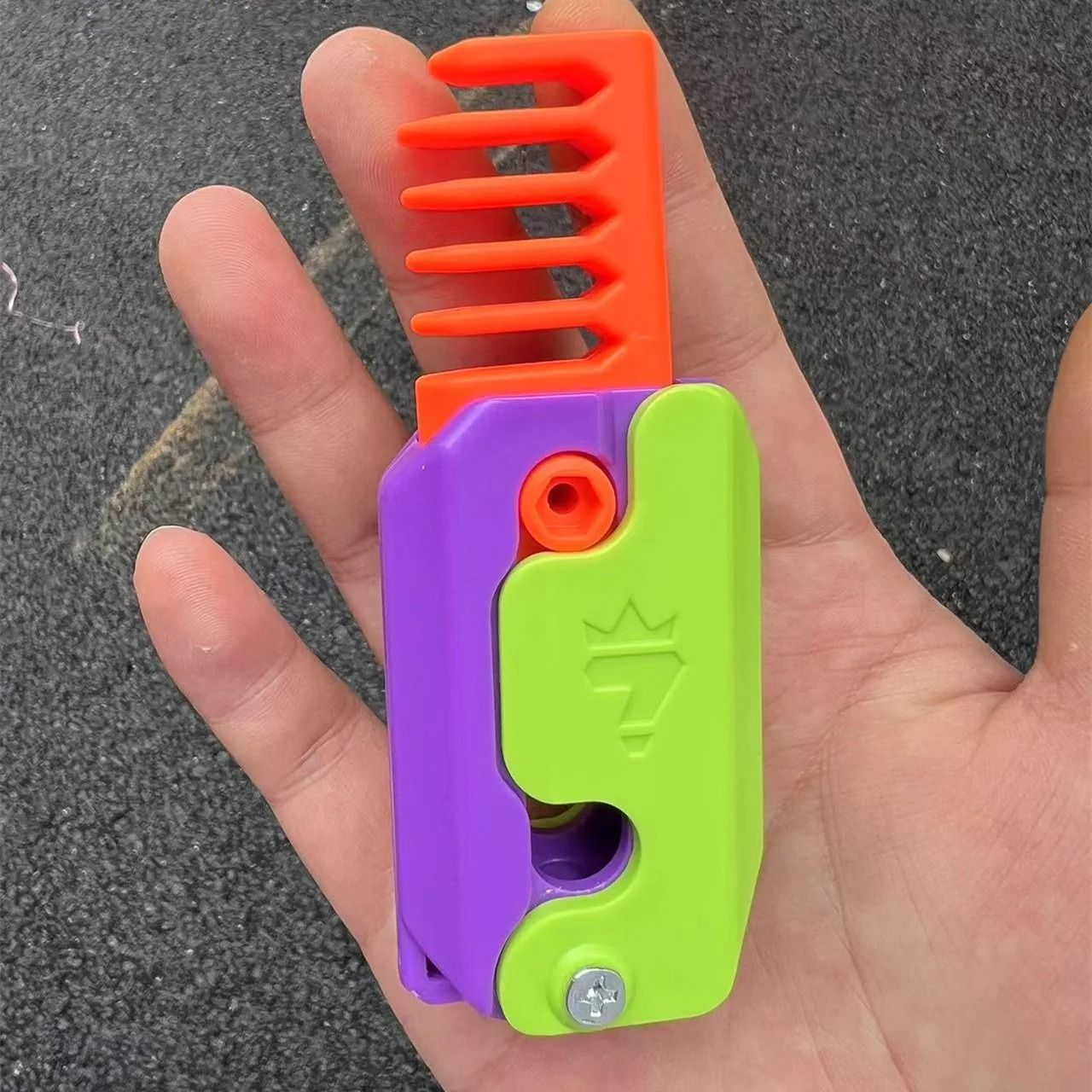 Carrot Fidget Toy 3D Printed Butterfly Style Stress Relief Gadget for Fun Desk Play