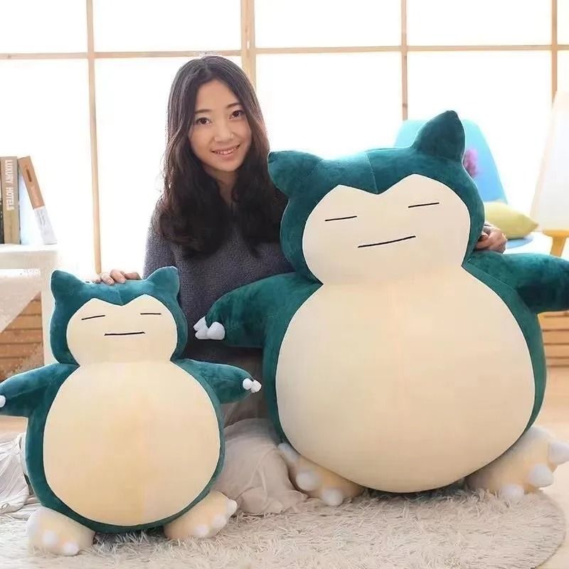 Aoger Giant Snorlax Plush Toy Soft Leather Shell Pillow for Kids and Collectors