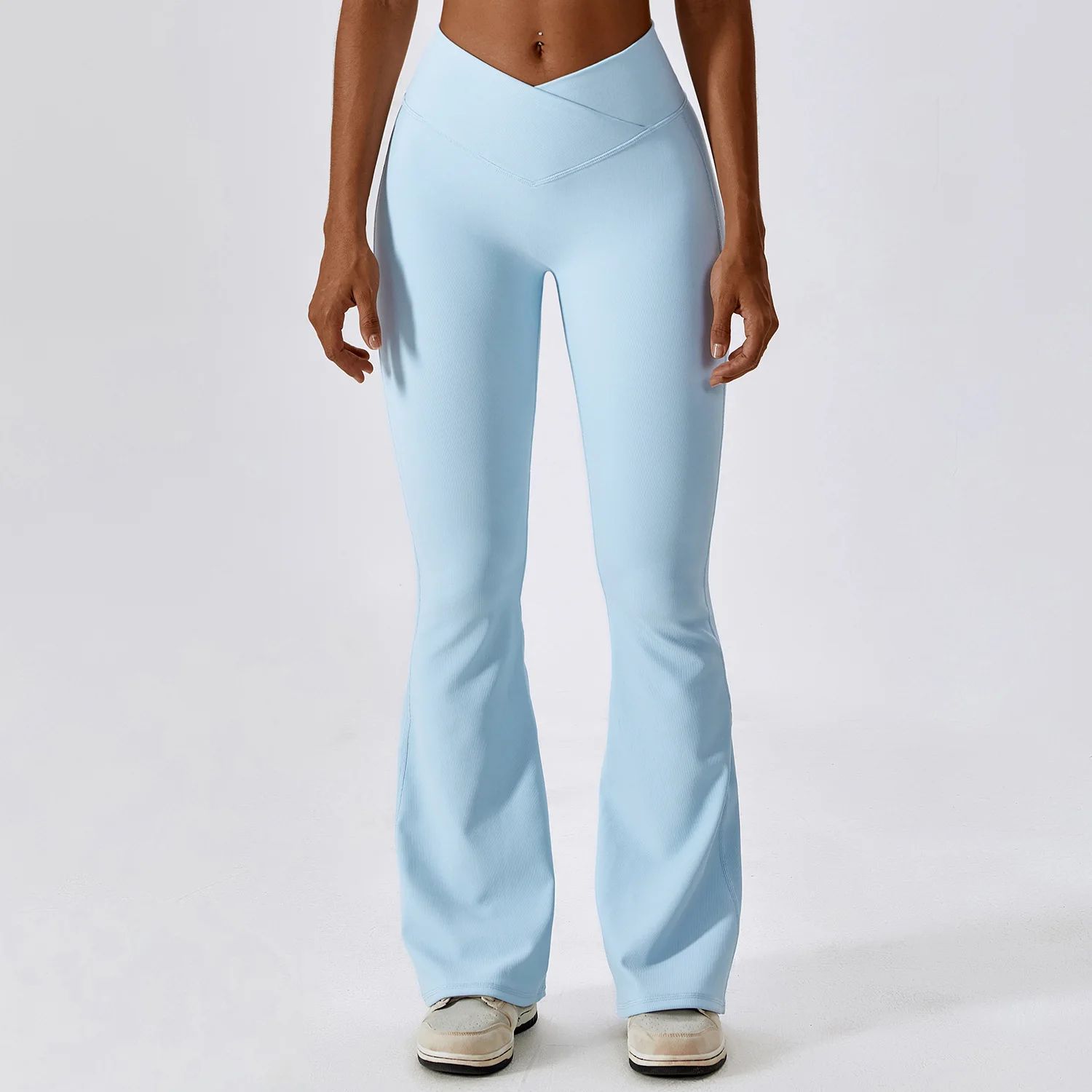 Womens High Waist Flared Yoga Fitness Leggings