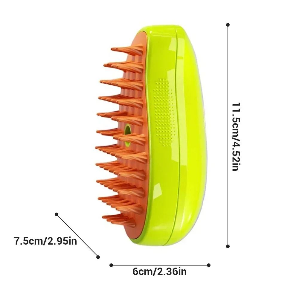 Electric Steam Pet Grooming Brush with Massage and Shedding Function