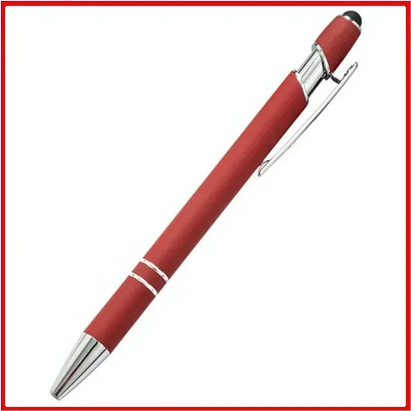 Customized Logo Ballpoint Pen, Personalized Stylus Touch Pen, Engrave Text Metal Pen, Office, School Stationery Supplies