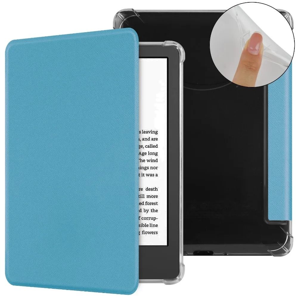 Kindle Basic 6 Inch Smart Case with PU Leather Front TPU Back Auto Wake Sleep Cover