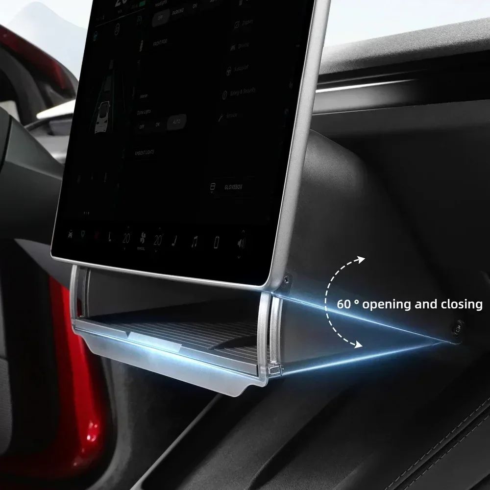 Tesla Under Screen Storage Organizer for Model Y Juniper 2025 & Model 3 Highland – Hidden Central Console Storage Box