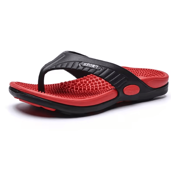 AirFlex Mens Massage Flip Flops Breathable Luxury Beach Sandals