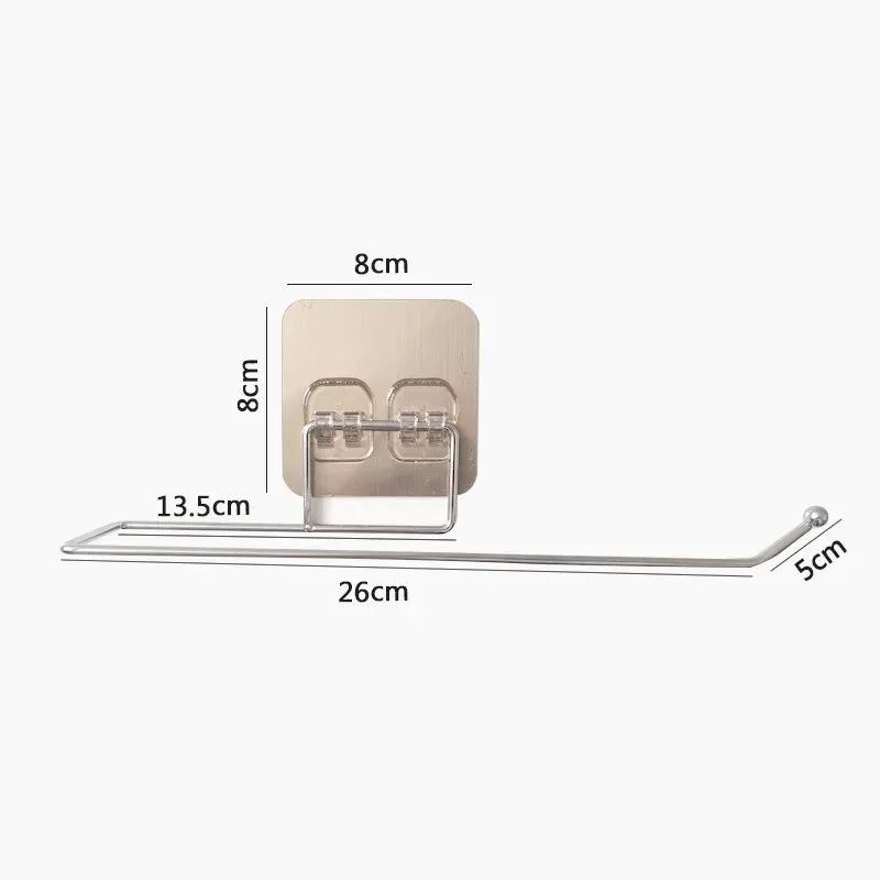 Stainless Steel Adhesive Toilet Paper Holder
