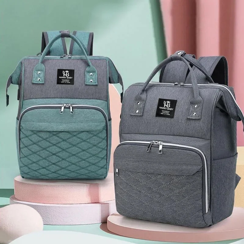 Large Capacity Mommy Diaper Bags, Convenient Baby Nursing Bag, Baby Stroller Hanging Backpack with Changing Mat