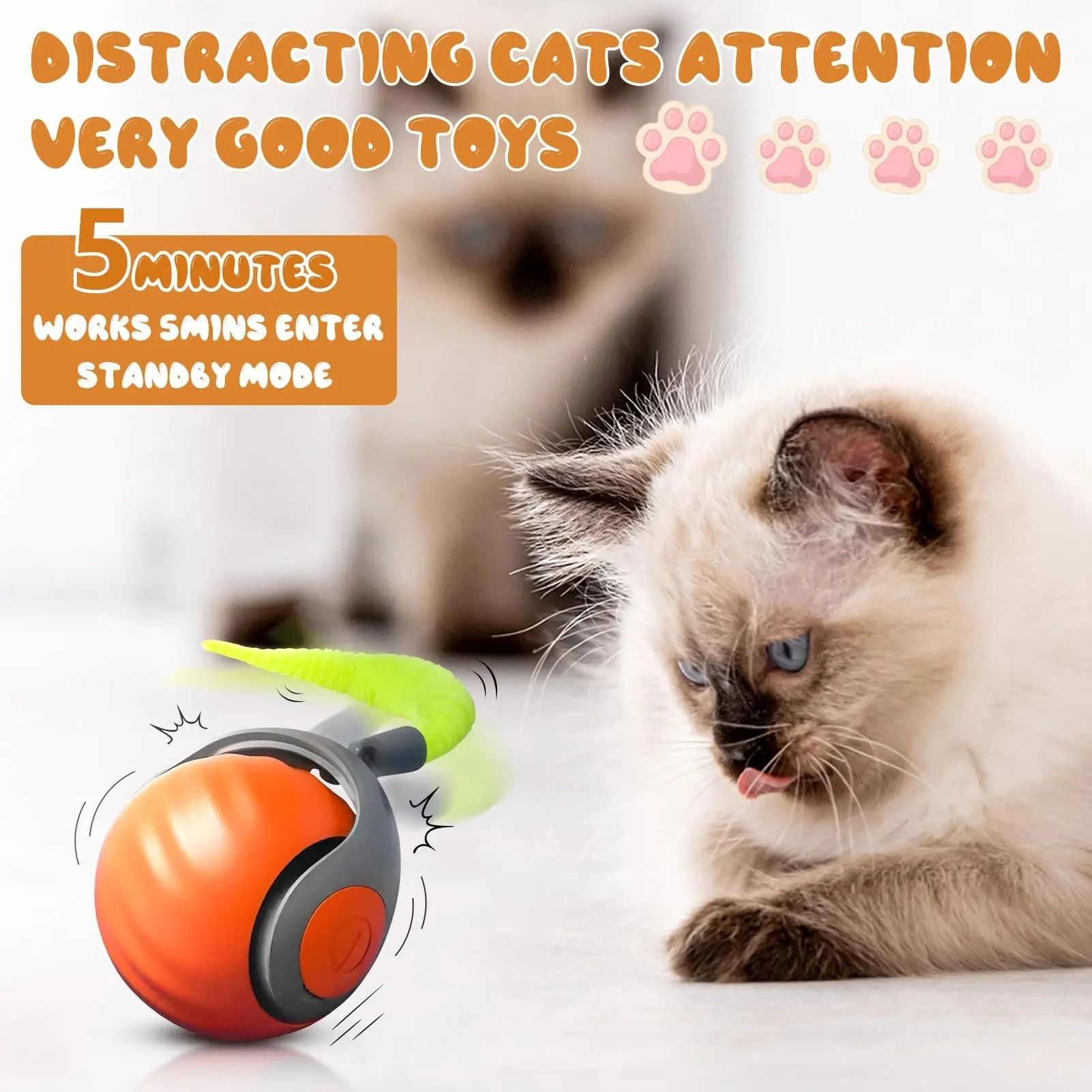 NewSpeedy Tail 2.0 Interactive Cat Toy Ball