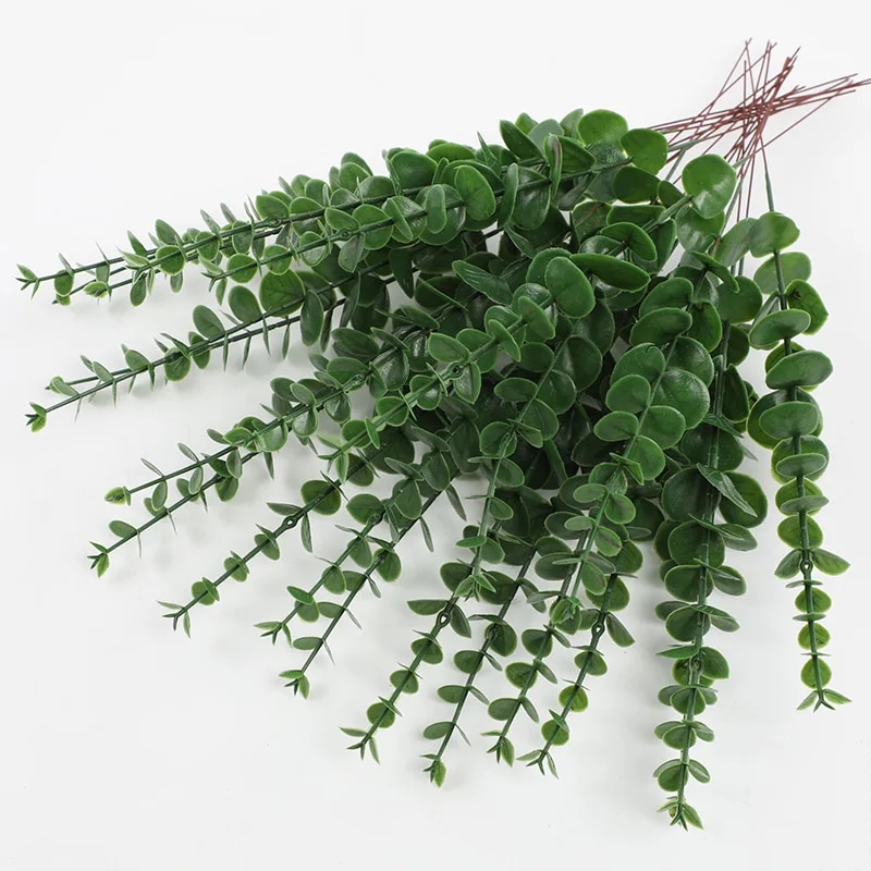 Green Eucalyptus Leaves: Artificial Branches for Home Garden