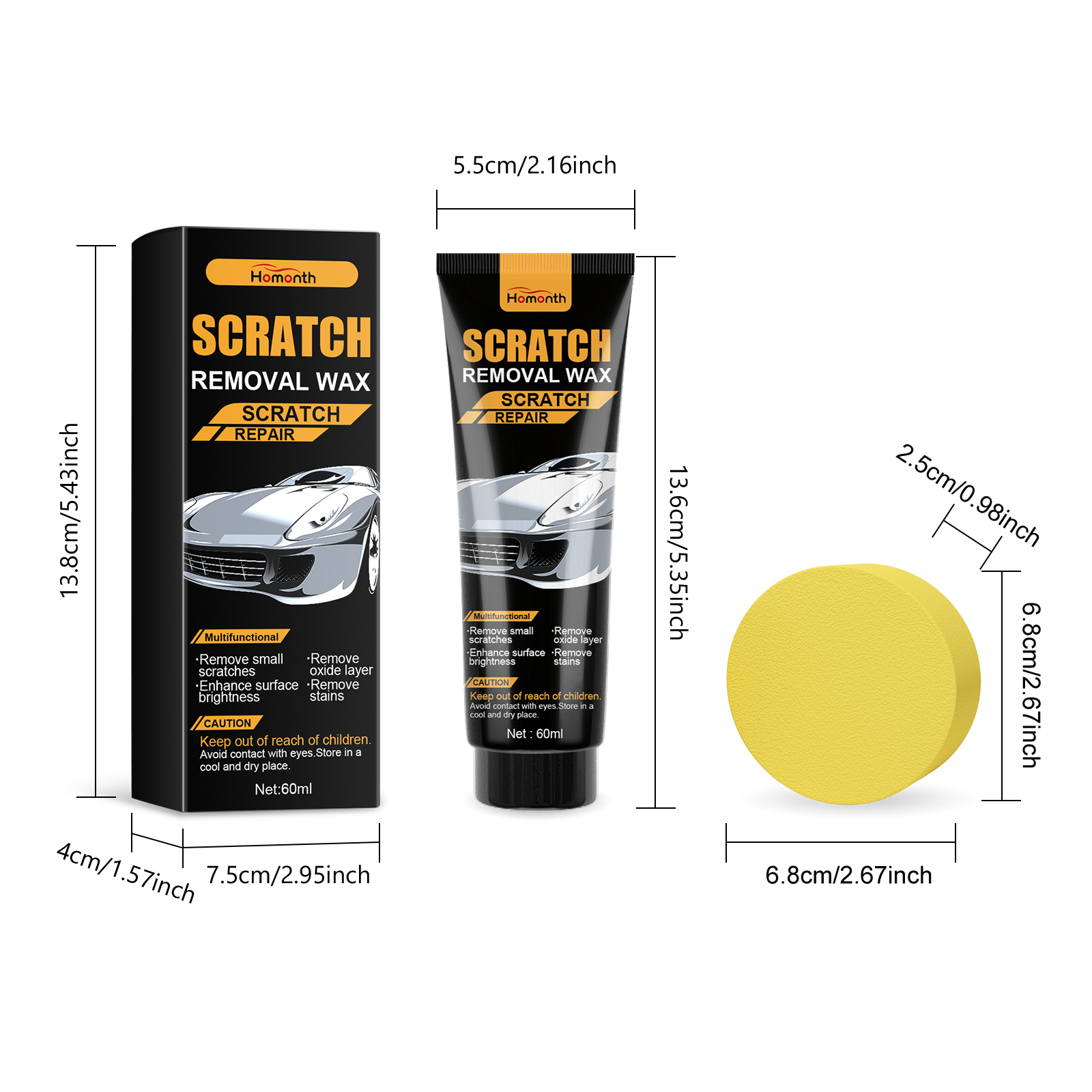 Ultimate Car Scratch Remover & Paint Correction Wax for Flawless Gloss