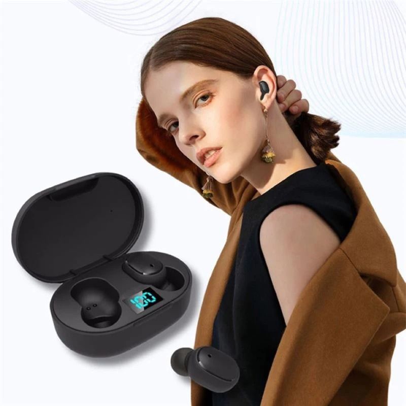 E6S TWS Wireless Bluetooth Earbuds with LED Display and Noise Reduction