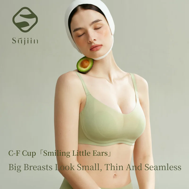 Women Seamless Bra, Sexy Push Up Bralette, No Wire Wireless Fashion Lingerie for Students