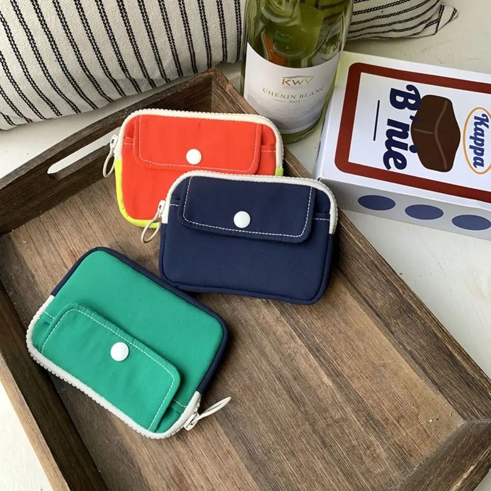 Lightweight Canvas Mini Cash and Key Pouch