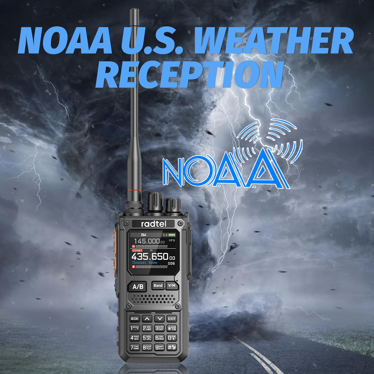 Long Range Walkie Talkie with Bluetooth & Ham Radio Capabilities