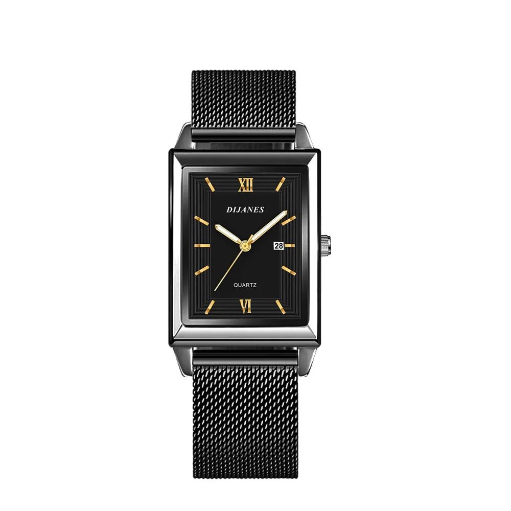 Luxury Fashion Gold Stainless Steel Wristwatch