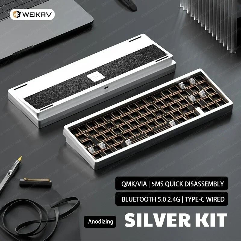 Lucky65 V2 65 Keys Mechanical Keyboard with Aluminum Case RGB Lighting and Hot Swappable Switches