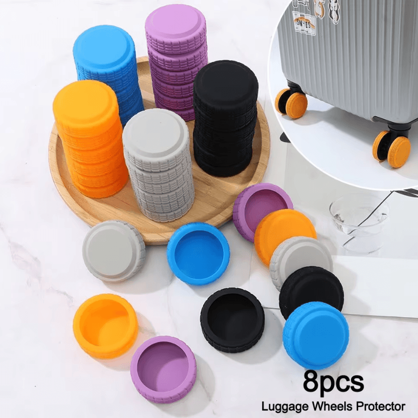 Silent Silicone Luggage Wheel Covers – Anti-Wear Protective Travel Accessories