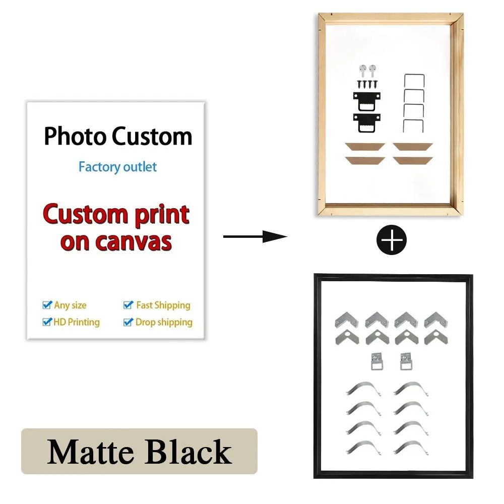Custom Photo Canvas Wall Art – HD Personalized Picture Print Poster for Home Decor