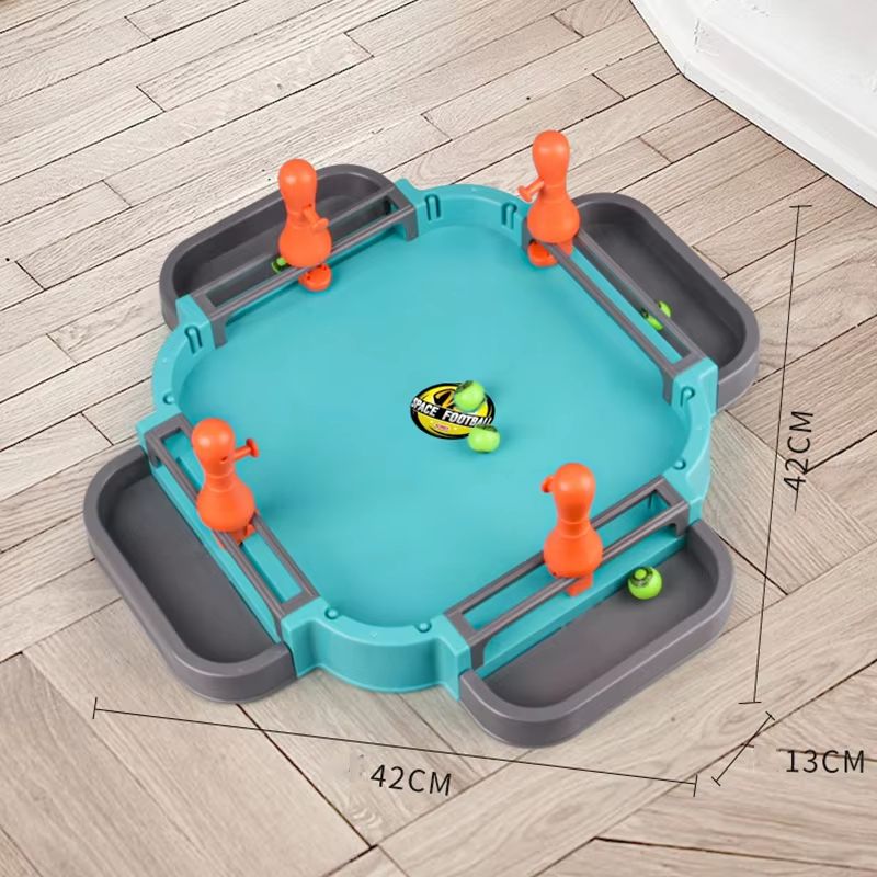 Kids Tabletop Pinball Game Soccer Marble Shooting Battle Board Game
