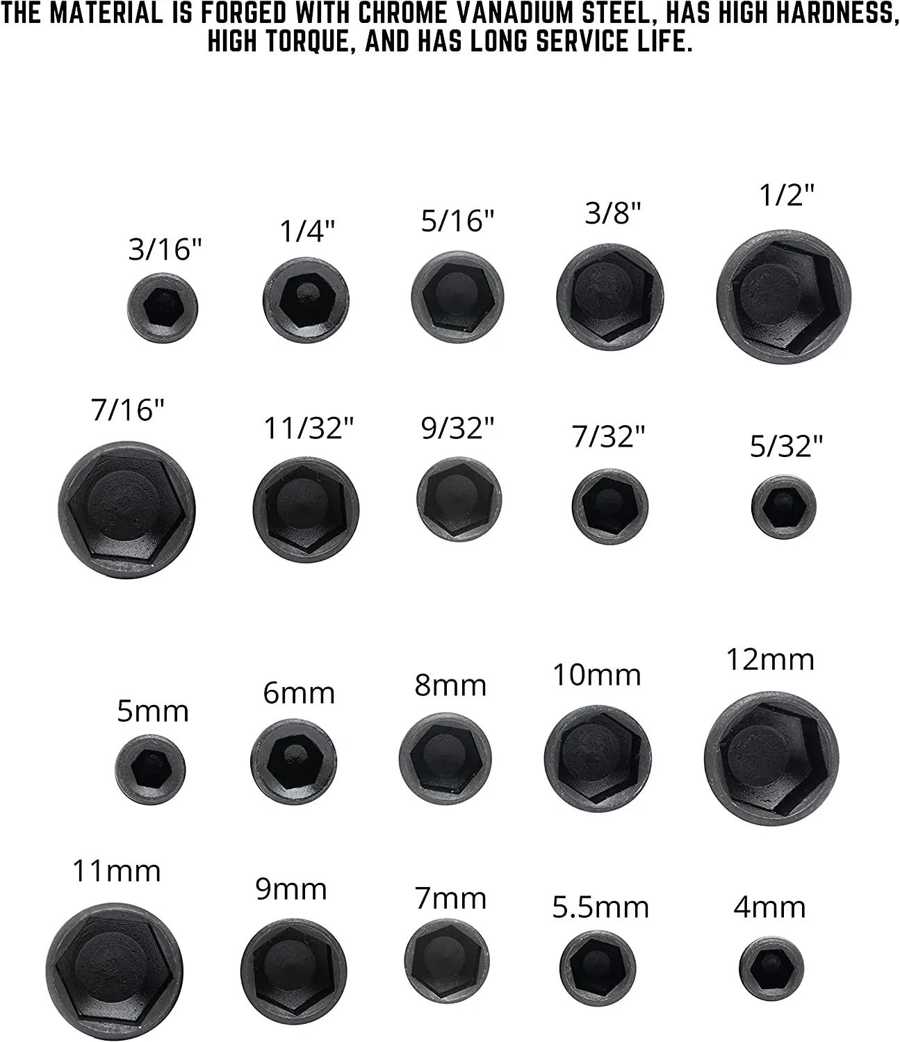 9 Piece Hex Socket Nut Driver Set Drill Bit Adapter Tool Kit